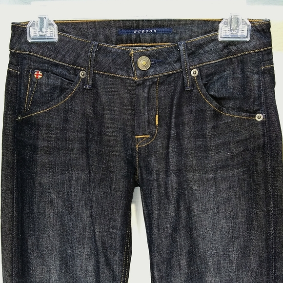 Hudson Sz 25 Dark Wash Carly Flap Pocket Straight Jeans - Picture 5 of 15